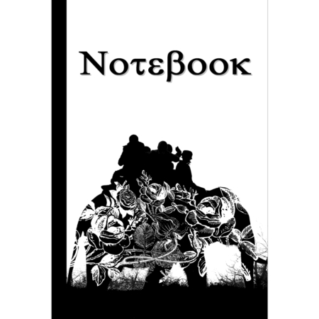 Elephant Notebook: Wildlife and Roses College Ruled Paper Journal - Paperback - Front Cover - [© Copyrighted Material]