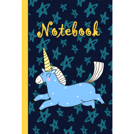Kids Unicorn Notebook: Wide Ruled Composition Journal Unicorn Notebook for Boys and Girls - Paperback - Front Cover - [© Copyrighted Material]